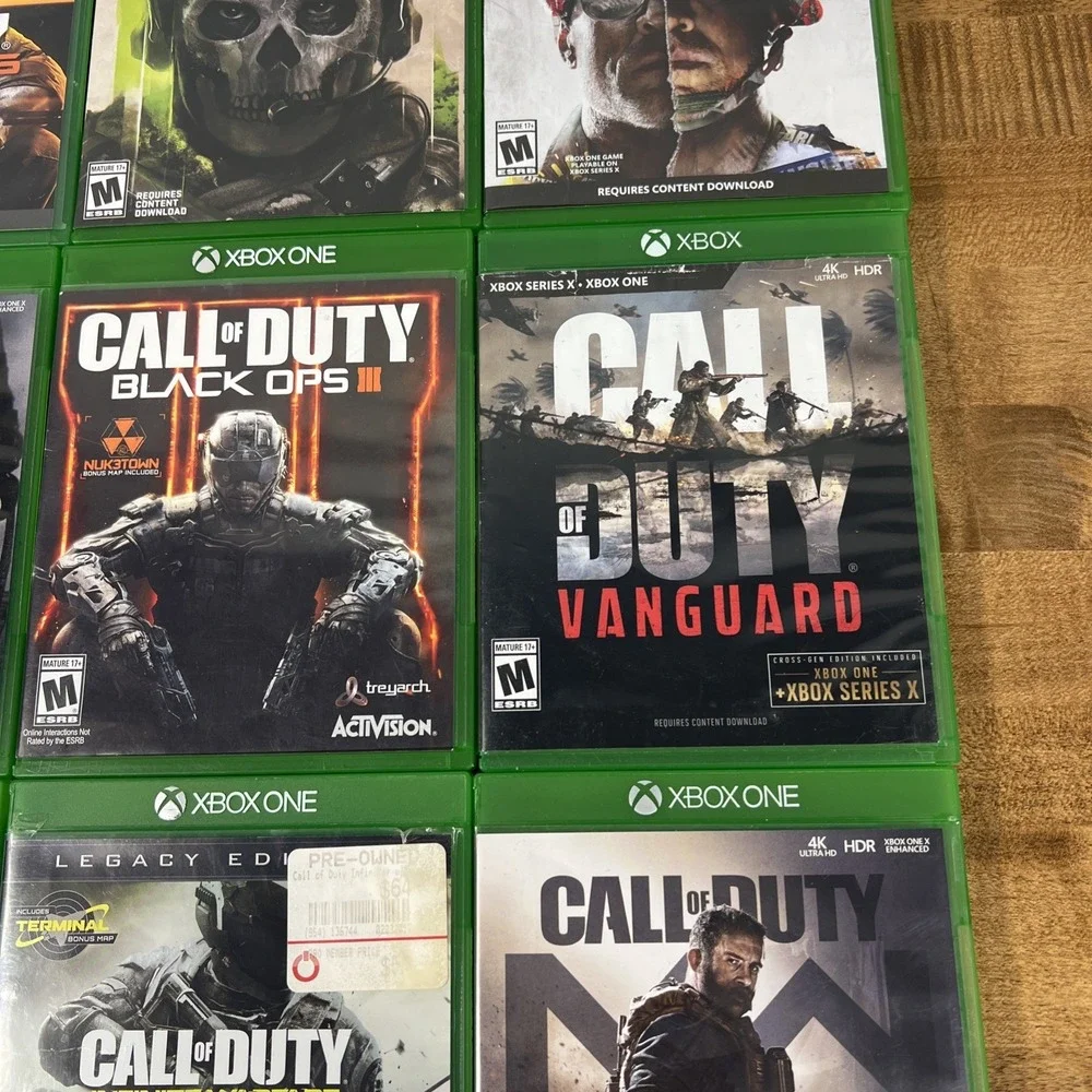Lot Of 9 Call of Duty: Black Ops 6,‎ 3, Modern Warfare, Advanced Warfare, WWII